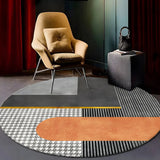 Contemporary Round Polyester Multi-Color Large Rug Image - 15