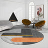 Contemporary Round Polyester Multi-Color Large Rug Image - 9