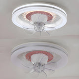 Contemporary Round Simple Ceiling Fan with LED Light Image - 10