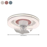 Contemporary Round Simple Ceiling Fan with LED Light #size