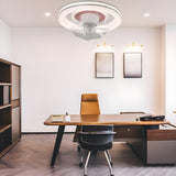 Contemporary Round Simple Ceiling Fan with LED Light Image - 3
