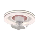 Contemporary Round Simple Ceiling Fan with LED Light Image - 5
