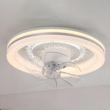 Contemporary Round Simple Ceiling Fan with LED Light Image - 8