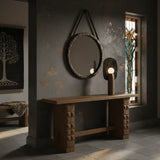 Contemporary Sculptural Integrated LED Wood Table Lamp Image - 11