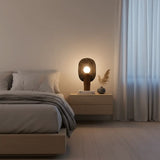 Contemporary Sculptural Integrated LED Wood Table Lamp Image - 13