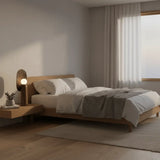 Contemporary Sculptural Integrated LED Wood Table Lamp Image - 15