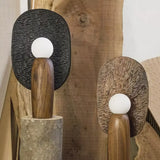 Contemporary Sculptural Integrated LED Wood Table Lamp Image - 19