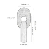 Contemporary Sculptural Integrated LED Wood Table Lamp Image - 21