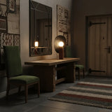 Contemporary Sculptural Integrated LED Wood Table Lamp Image - 3