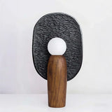 Contemporary Sculptural Integrated LED Wood Table Lamp Image - 7