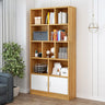 Contemporary Simple White Vertical Display Bookcase Image - 2
