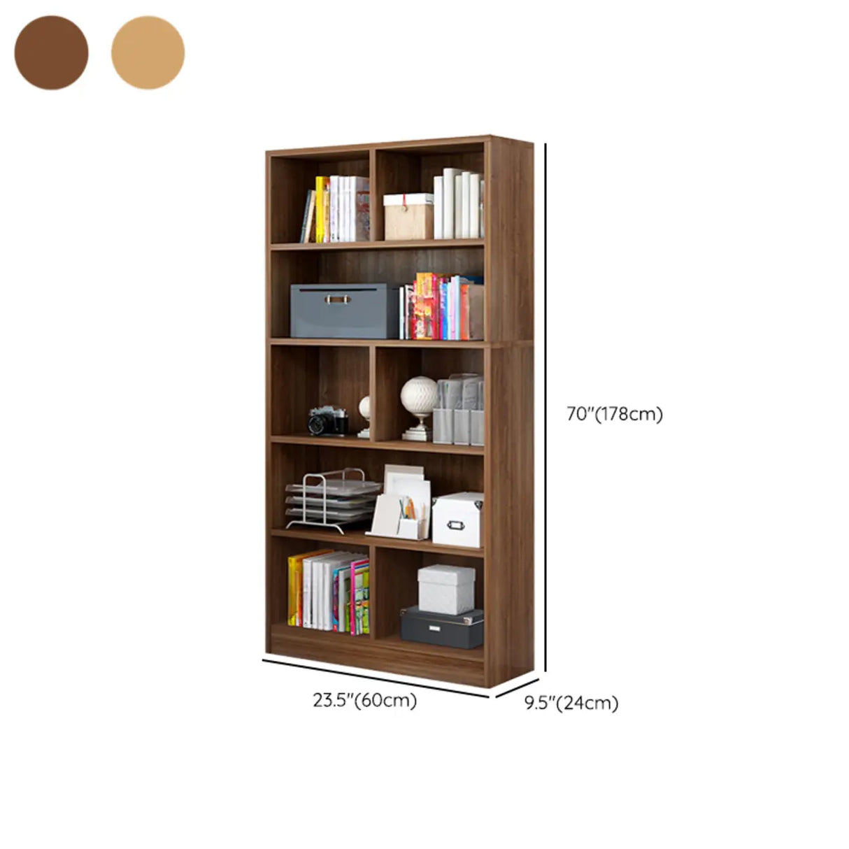 Contemporary Simple White Vertical Display Bookcase 