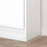 Contemporary Simple White Vertical Display Bookcase Image - 9
