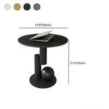 Contemporary Stone Top Abstract Metal Base Coffee Table #size