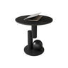 Contemporary Stone Top Abstract Metal Base Coffee Table Image - 3