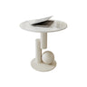 Contemporary Stone Top Abstract Metal Base Coffee Table Image - 11