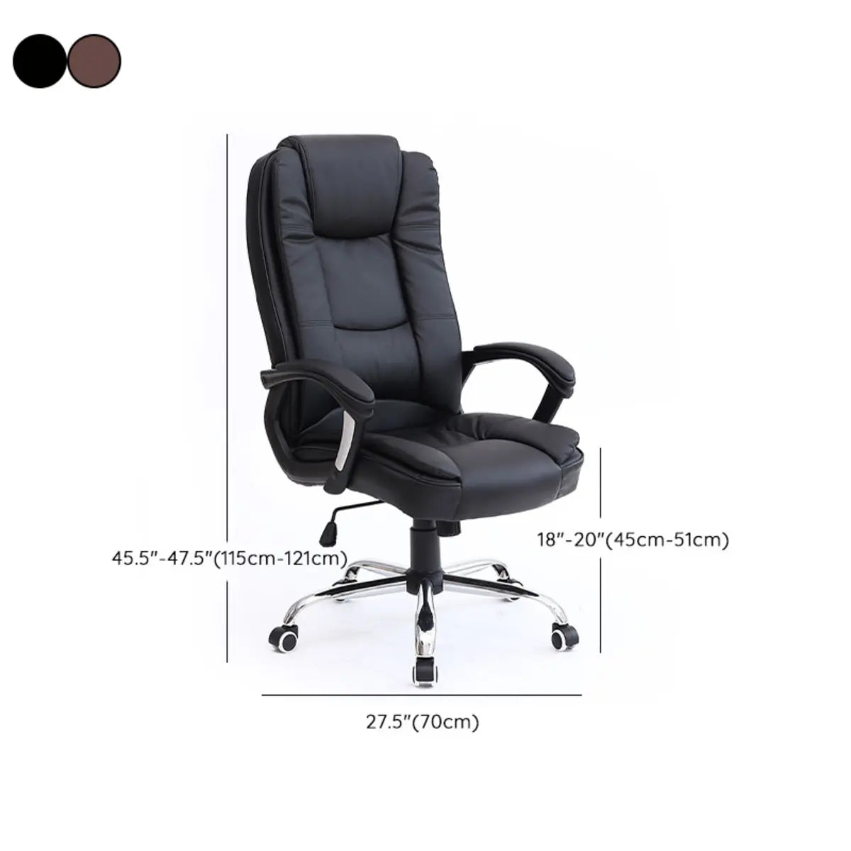 Contemporary Swivel Steel Frame Office Chair with Wheels 