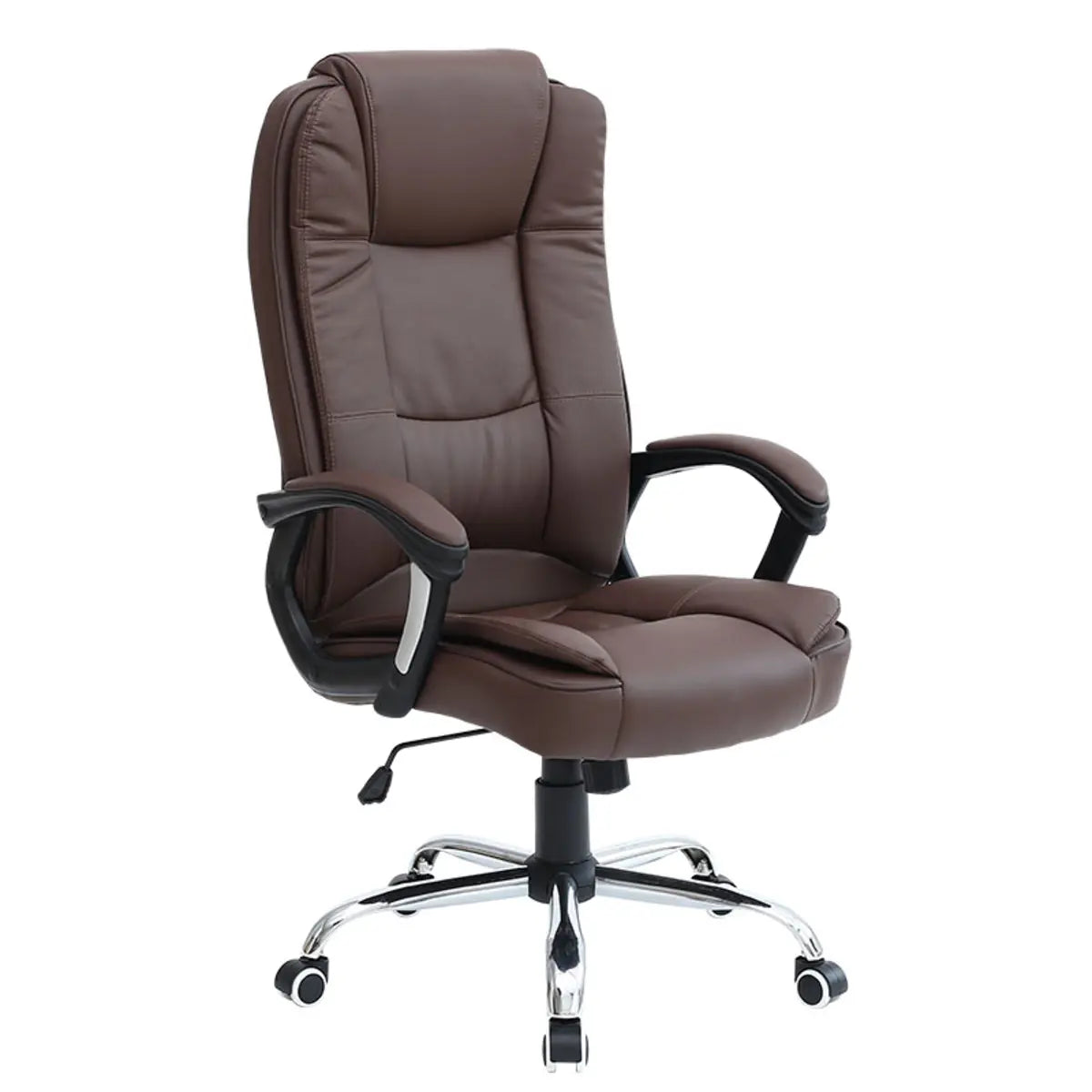 Contemporary Swivel Steel Frame Office Chair with Wheels Image - 7