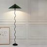 Contemporary Umbrella and Black Wavy Floor Lamp Image - 4