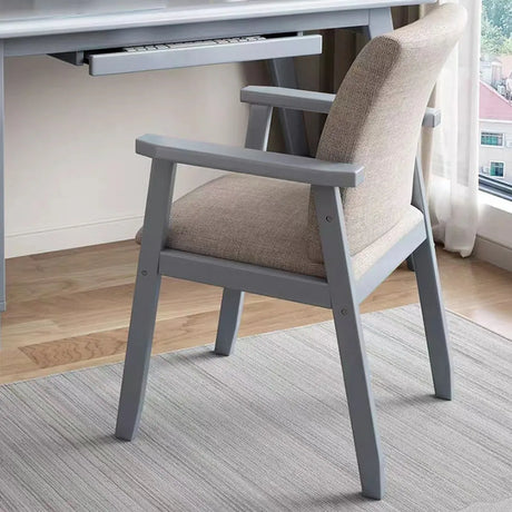 Contemporary Upholstered Wooden Home Task Office Chair Image - 1