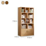 Contemporary Vertical Timber 5 Shelves Bookcase Brown Image - 20