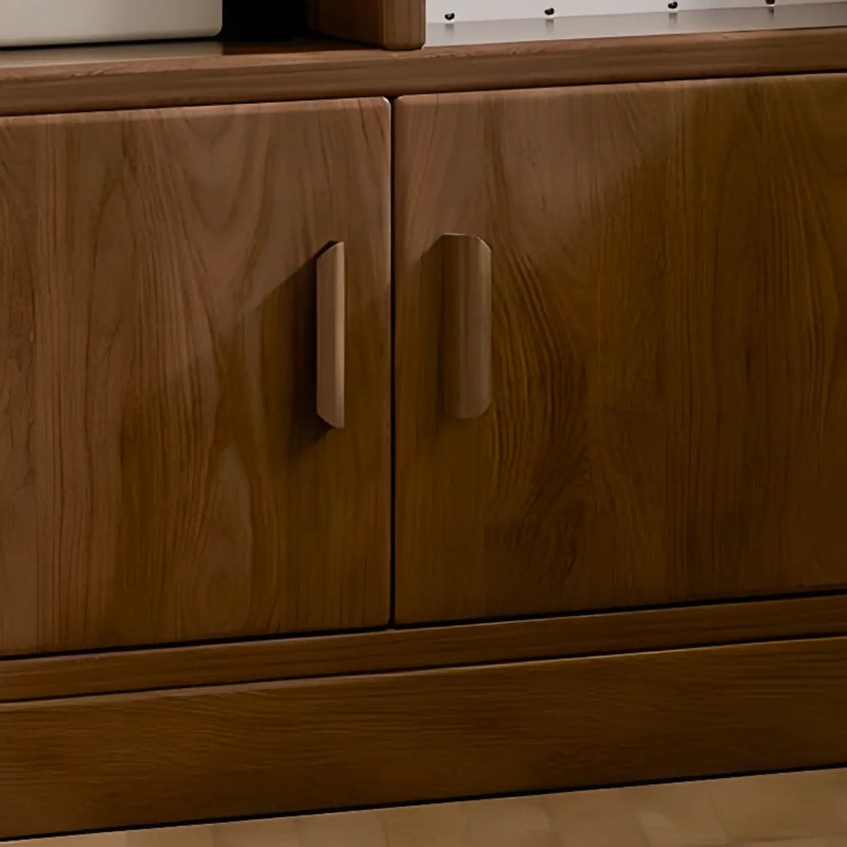 Contemporary Vertical Timber 5 Shelves Bookcase Brown Image - 6