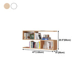 Contemporary Wall Mounted Rectangular Bookshelf White Image - 39