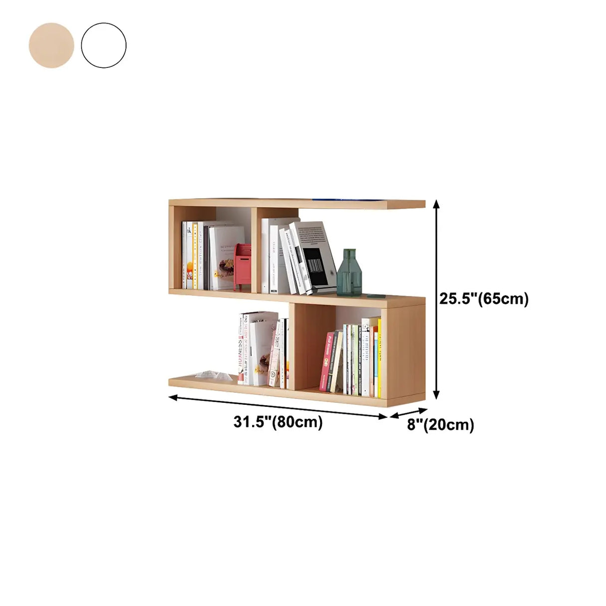 Contemporary Wall Mounted Rectangular Bookshelf White Image - 46