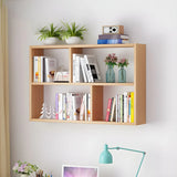 Contemporary Wall Mounted Rectangular Bookshelf White Image - 21