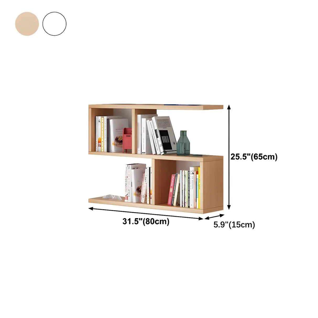 Contemporary Wall Mounted Rectangular Bookshelf White Image - 46