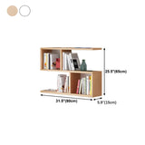 Contemporary Wall Mounted Rectangular Bookshelf White Image - 46
