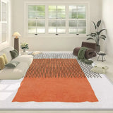 Contemporary Wave Pattern Polyester Gray Area Rug Image - 7