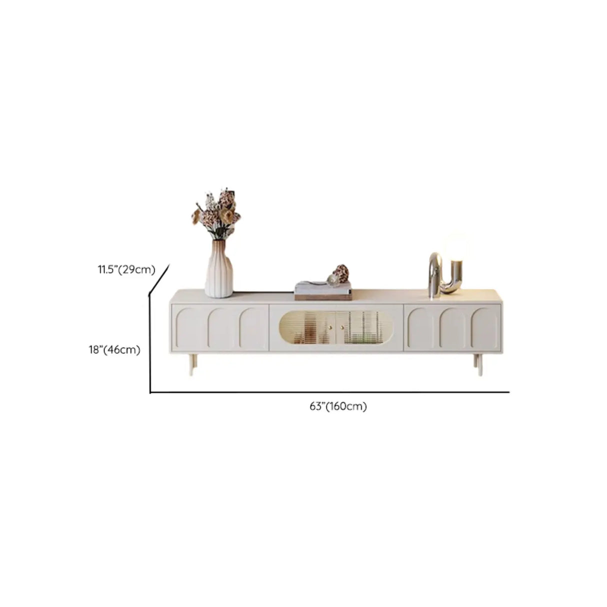 Contemporary White Drawers Cabinet Wood TV Stand 