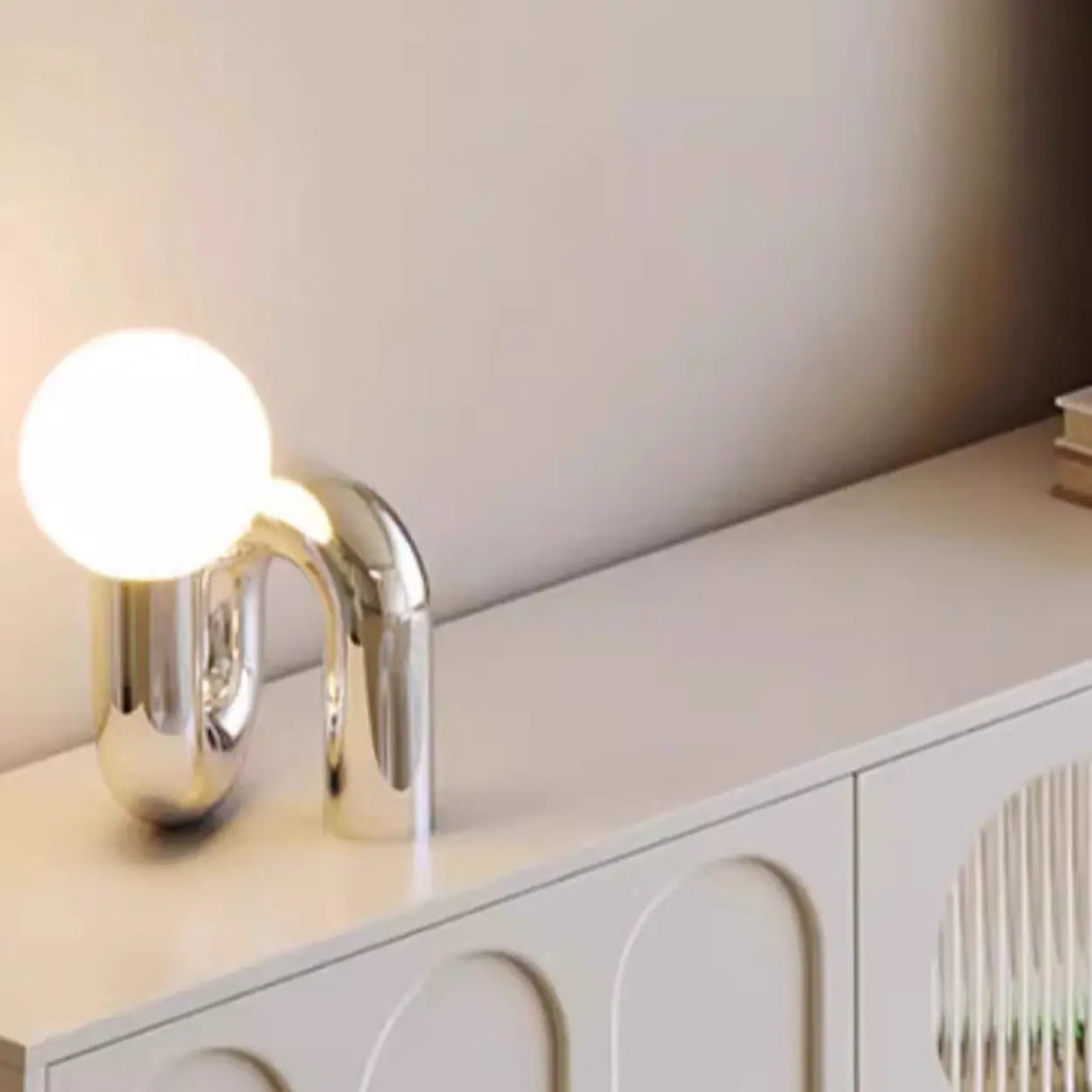 Contemporary White Drawers Cabinet Wood TV Stand Image - 8