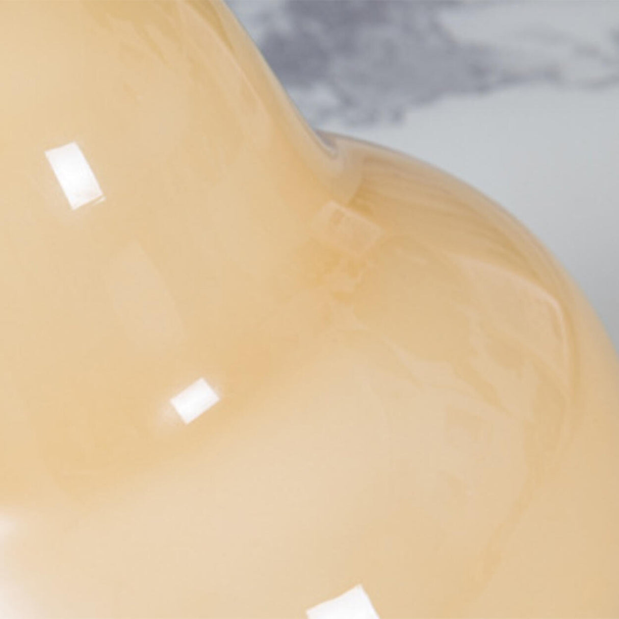 Contemporary White Glass Gourd Pendant Light Flexible Length Image - 15