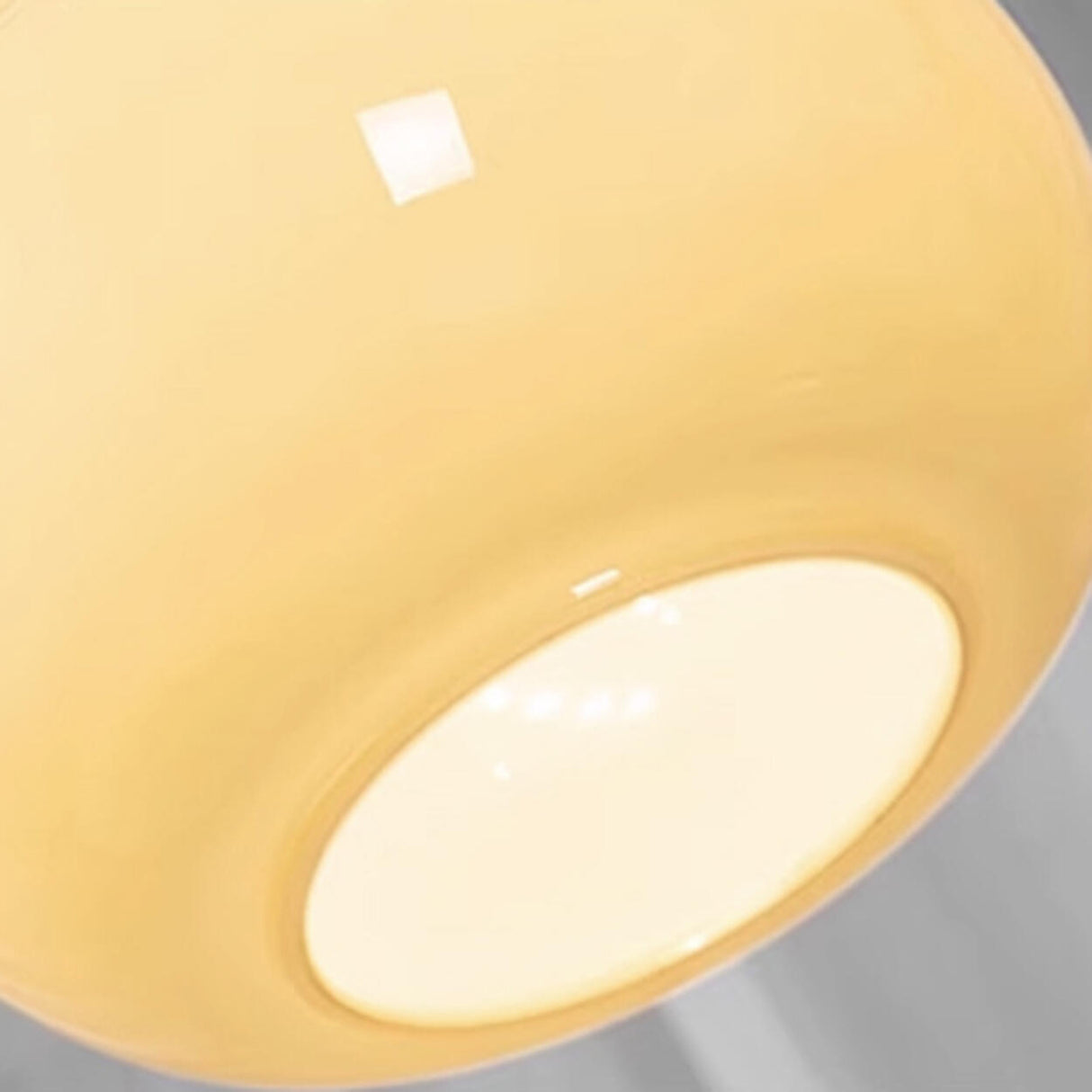 Contemporary White Glass Gourd Pendant Light Flexible Length Image - 16
