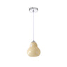 Contemporary White Glass Gourd Pendant Light Flexible Length Image - 7