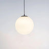 Contemporary Polish Glass White Globe Pendant Light Image - 2