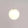 Contemporary Polish Glass White Globe Pendant Light Image - 3