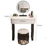 Contemporary White Makeup Vanity with Mirror LED Lights Image - 23