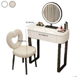 Contemporary White Makeup Vanity with Mirror LED Lights Image - 25