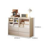 Contemporary White Wooden Closed Back Standard Bookcase #size