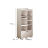 Contemporary White Wooden Closed Back Standard Bookcase Image - 11