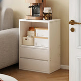 Contemporary White Wooden Closed Back Standard Bookcase Image - 5
