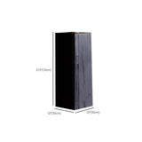  Contemporary Wood Black Square Block Side Table Image - 17