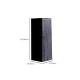  Contemporary Wood Black Square Block Side Table Image - 19