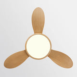 Contemporary Wood Ceiling Fan with Dimmable LED Light Image - 16