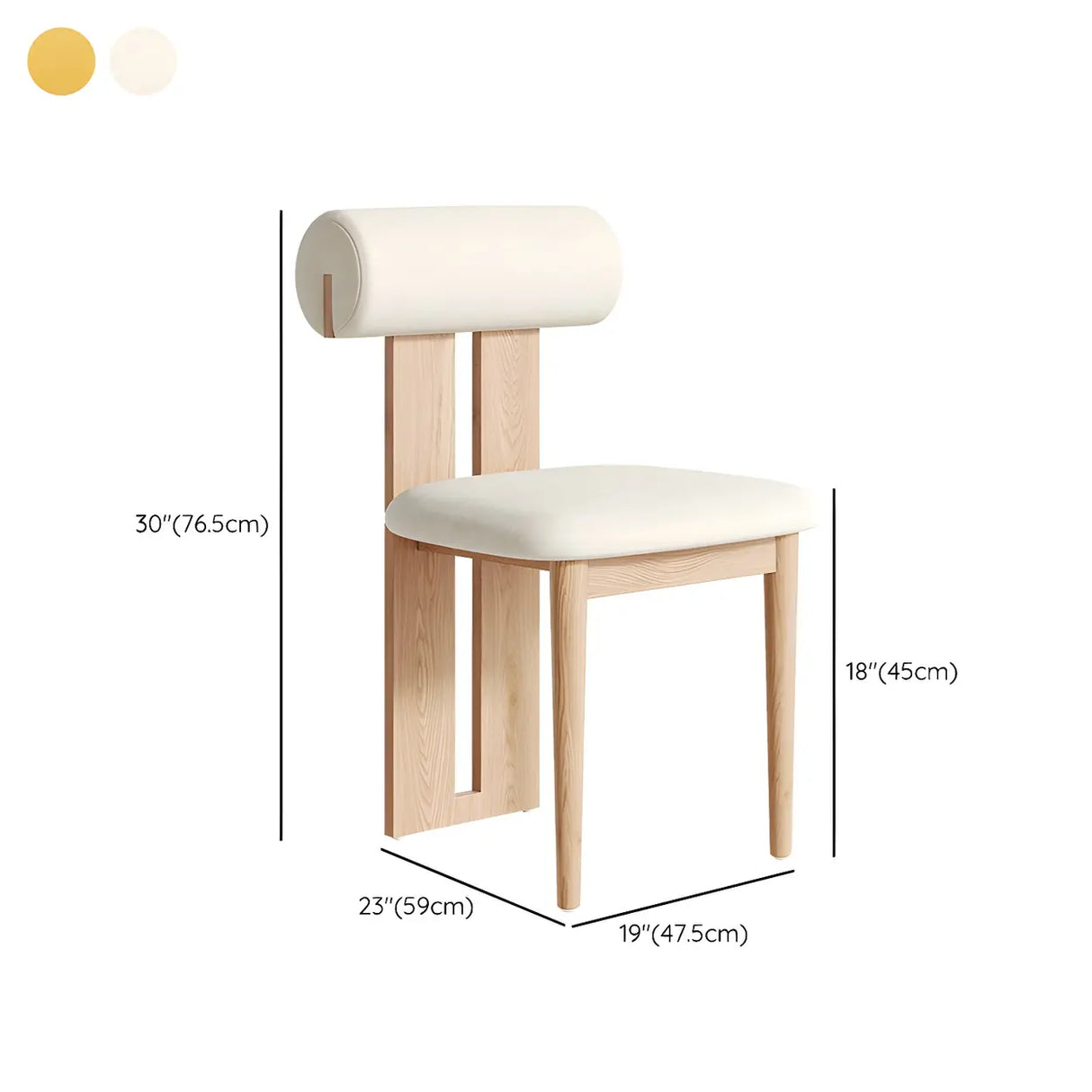 Contemporary Wood Upholstered Dining Chair - Nut Brown 