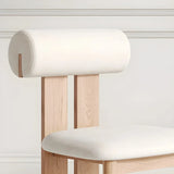 Contemporary Wood Upholstered Dining Chair - Nut Brown Image - 6