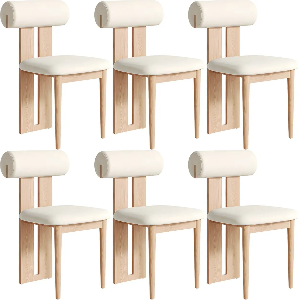 Contemporary Wood Upholstered Dining Chair - Nut Brown Image - 8